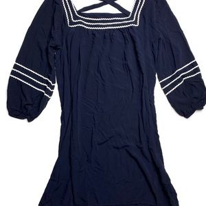 Navy and white Loft size medium dress